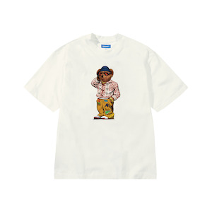 Market Folk Fitted Bear T-Shirt - Unbleached Cotton