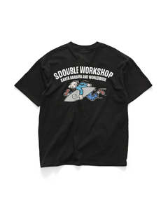 S Double: S-Double Running Man SS Tee - Black