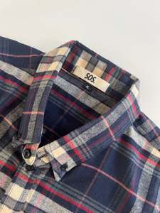 Flannel: SOS Hereford Flannel L/S Shirt - Navy Plaid