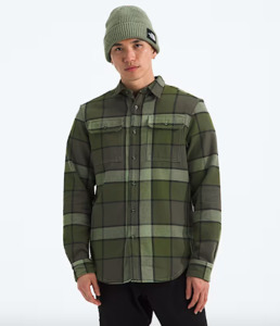 Flannel: The North Face Arroyo Flannel Shirt - New Taupe Green Macro Small Plaid