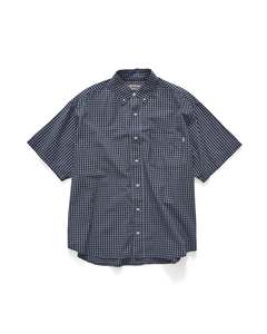 S-Double Classic Gingham S/S Shirt - Navy Check