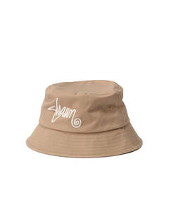 S-Double Shawn Script Bucket Hat - Stone