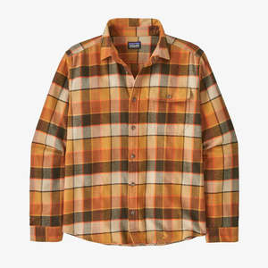 Patagonia Men's Long-Sleeved Lightweight Fjord Flannel Shirt - Rocky: Otter Brown