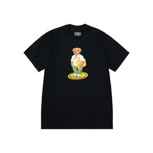 Market Stand on Peace Bear T-Shirt - Black