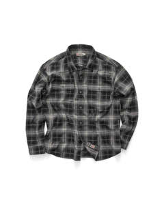 S-Double Pass Flannel Overshirt - Black