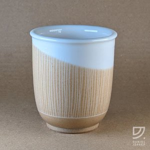Coffee Cup - Buff Carved Vertical Curve - Stepping Stones
