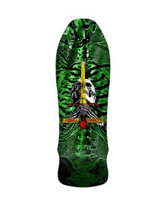 Powell Peralta Geegah Skull & Sword - Green Foil Deck