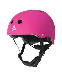 Triple 8 - Lil 8 Certified Youth Helmet - Neon Pink Rubber
