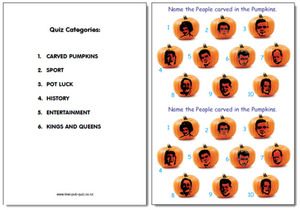 Pub Quiz Pack 1603