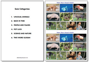 Products: Pub Quiz Pack 1758