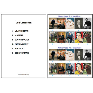 Pub Quiz Pack 1902