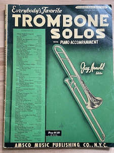 Rare Vintage Music - Everybody’s Favorite Trombone Solos Amsco Publishing 1940