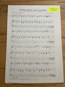 Praeludium and Allegro - Trombone Solo with Piano - 1975