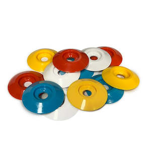 Nails Discs And Peg Bars: Plastic Survey Boundary Discs / Washers / Markers Round 47mm Pack of 20