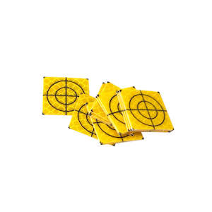 Self Adhesive 10 Pack of Retro Target Reflectors 30x30mm - Orange