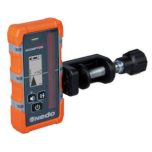 Nedo Acceptor Maxx Rotating Laser mm Receiver with clamp - Red beam