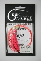 Products: Kiwi Tackle 6 0 Longshank Hot Pink Blue Cod 2 Hook Ledger Rig