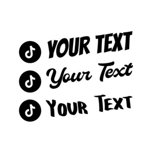 CUSTOM SOCIAL MEDIA STICKERS - STICKERshop.nz: CUSTOM TikTok Username