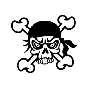 Skulls Bones - STICKERshop.nz: Pirate Skull