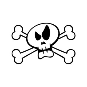 Funny Humour - STICKERshop.nz: Skull with Crossed Bones