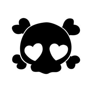 Hearts Love - STICKERshop.nz: Love Skull