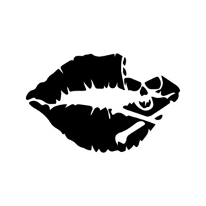 Skulls Bones - STICKERshop.nz: Death Kiss