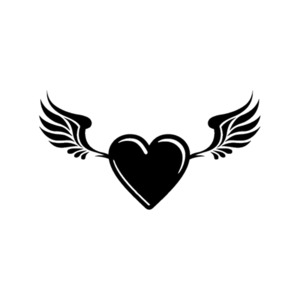 Hearts Love - STICKERshop.nz: Heart Wings