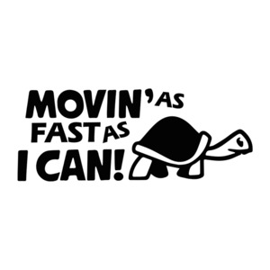 Funny Humour - STICKERshop.nz: Moving As Fast As I can, Turtle
