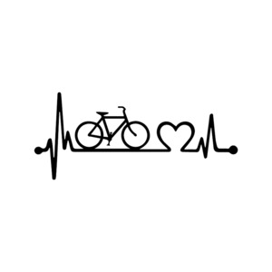 Sport - STICKERshop.nz: Cycling Bicycle Love Heartbeat
