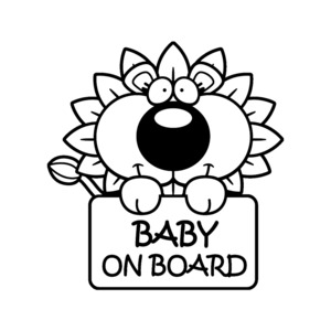 Baby On Board - STICKERshop.nz: Baby On Board Lion Dandelion