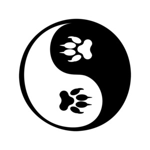 Animals Birds Dragons - STICKERshop.nz: Yin Yang Animal Footprints Paws