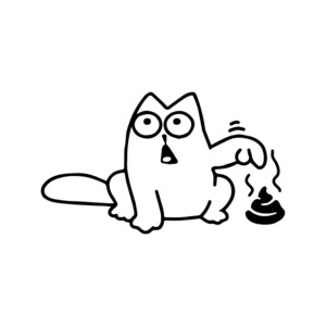 Cartoons Characters - STICKERshop.nz: Simon’s Cat Poo