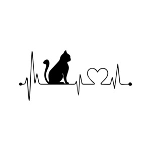 Animals Birds Dragons - STICKERshop.nz: Cat Love, Heartbeat