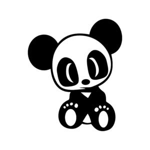 Animals Birds Dragons - STICKERshop.nz: Panda with Big Eyes