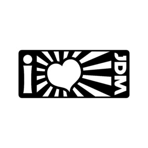 Auto Car Culture JDM - STICKERshop.nz: I Love Heart JDM Rising Sun