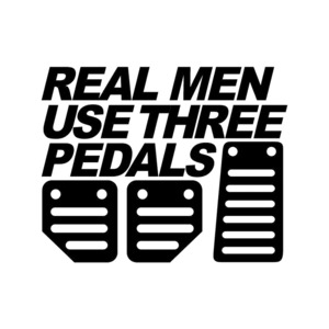 Auto Car Culture JDM - STICKERshop.nz: Real Men Use Three Pedals