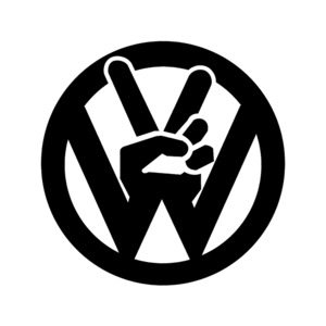 Auto Car Culture JDM - STICKERshop.nz: VW Volkswagen Peace Fingers Sign