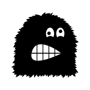 Cartoons Characters - STICKERshop.nz: Smiling Fluffy Monster