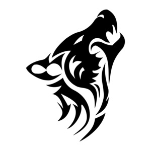 Tribal Wolf Silhouette