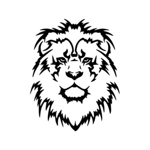 Lion Head Silhouette