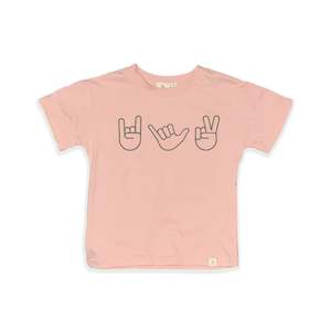HAND SIGN T-SHIRT - ROSE