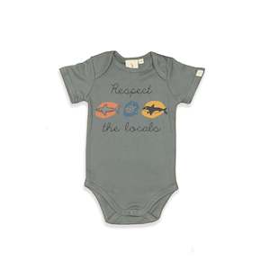 Tee Shirts: LOCALS SHORT SLEEVE BODYSUIT - STONE COLOUR