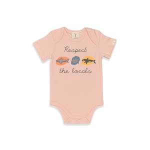 Tee Shirts: LOCALS SHORT SLEEVE BODYSUIT - PINK COLOUR