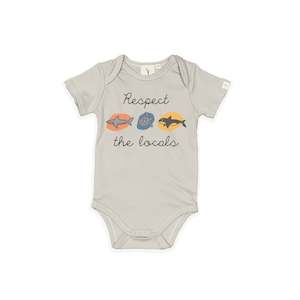 Tee Shirts: LOCALS SHORT SLEEVE BODYSUIT - GREY COLOUR