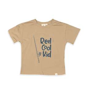 Tee Shirts: REEL COOL KID T-SHIRT - CAMEL