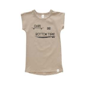 OLLIES AND BOTTOM TURNS - LONG T-SHIRT DRESS - SAND