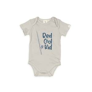 REEL COOL KID SHORT SLEEVE BODYSUIT - GREY COLOUR