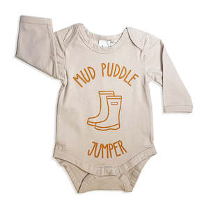 MUD PUDDLE JUMPER LONG SHORT SLEEVE BODY - SAND