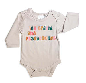 PLAYGROUND LONG SHORT SLEEVE BODY - SAND