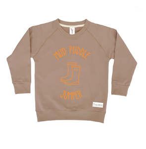 MUD PUDDLE JUMPER CREW JUMPER - CHOCOLATE